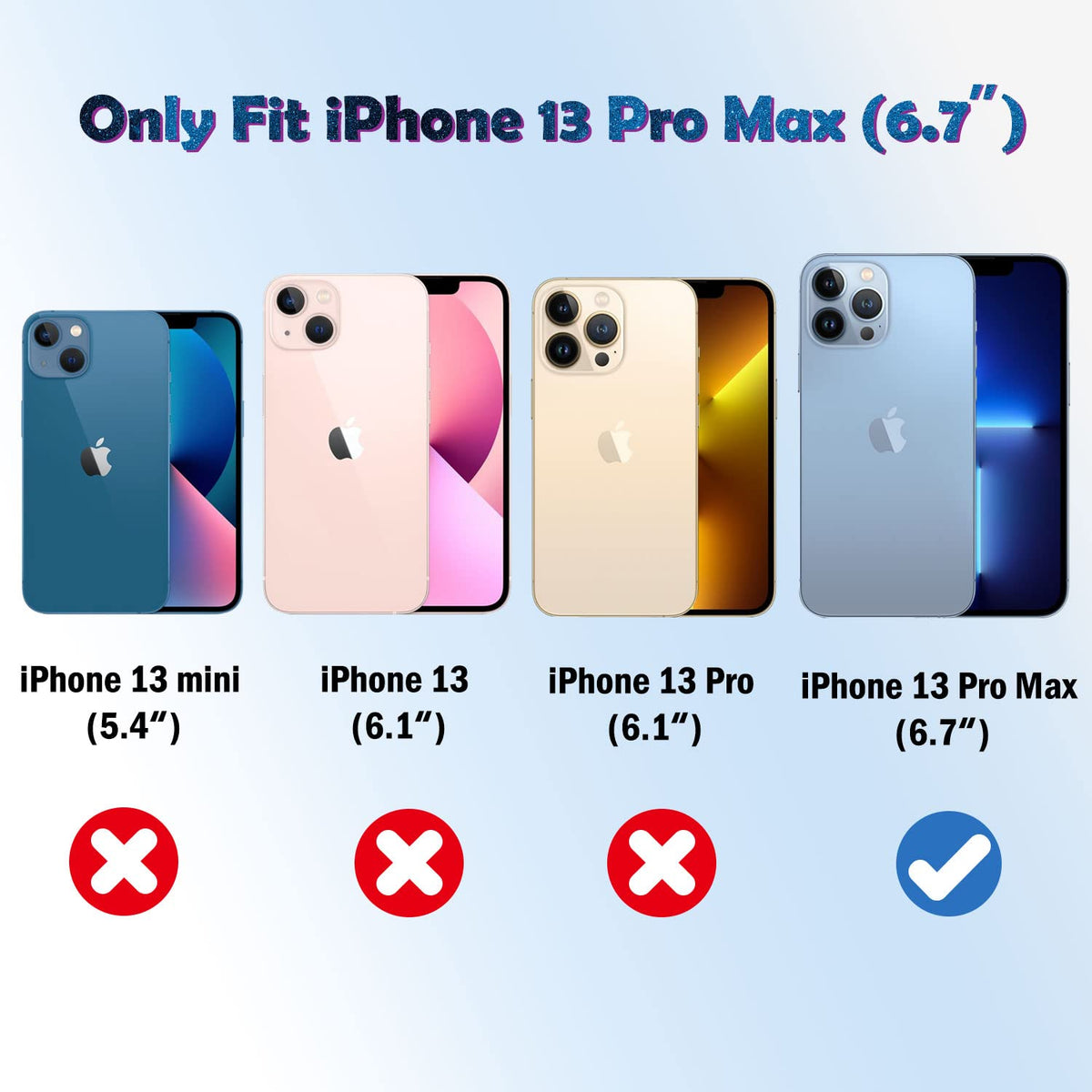 QHOHQ 3 Pack Screen Protector for iPhone 13 Pro 6.1 Inch with 3 Pack Tempered Glass Camera Lens Protector, Ultra HD, 9H Hardness, Scratch Resistant - Case Friendly [Not fit iPhone 13 Pro Max 6.7"]