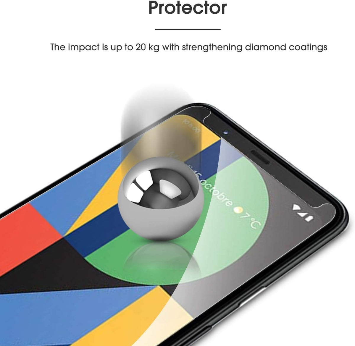 OMOTON 3+2 Pack for Google Pixel 11 Screen Protector 6.3-inch