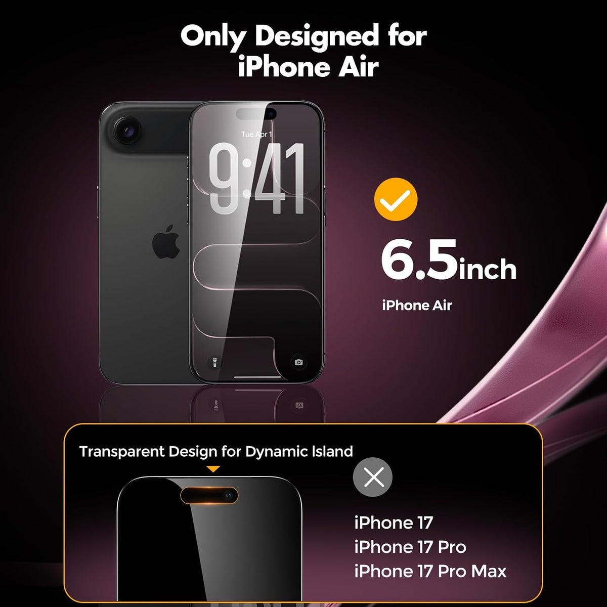 UNBREAKcable Privacy Screen Protector for iPhone 15, Full Coverage