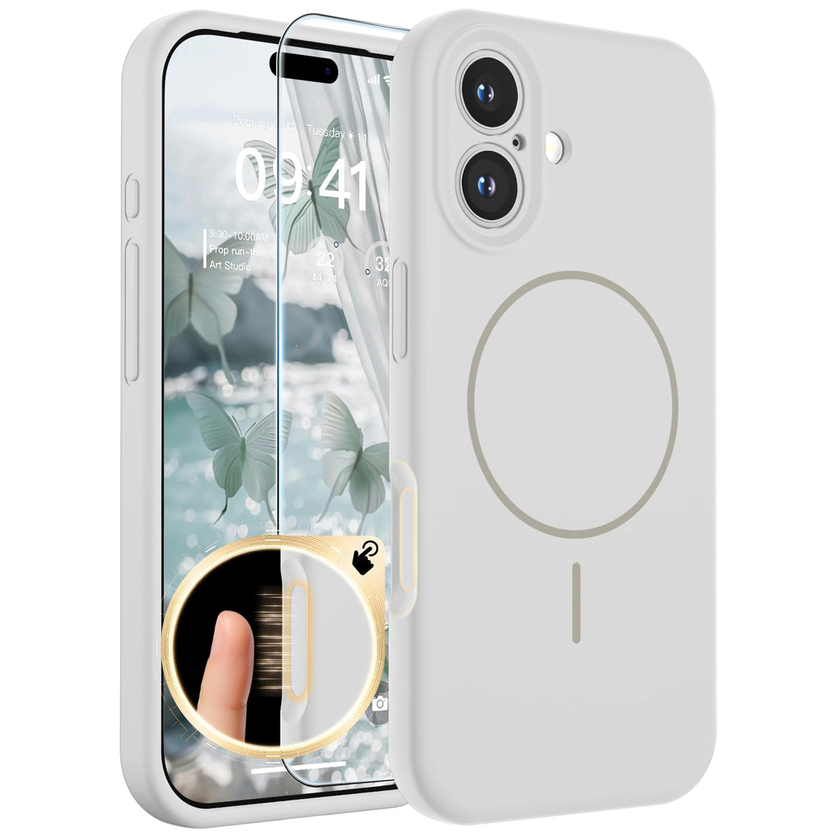 SUPFINE Silicone & Magnetic for iPhone 16 Pro Case