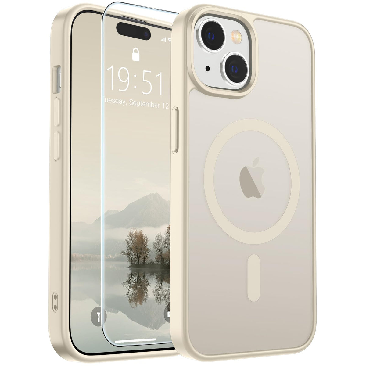 SUPFINE Magnetic for iPhone 13 Case/iPhone 14 Case Black