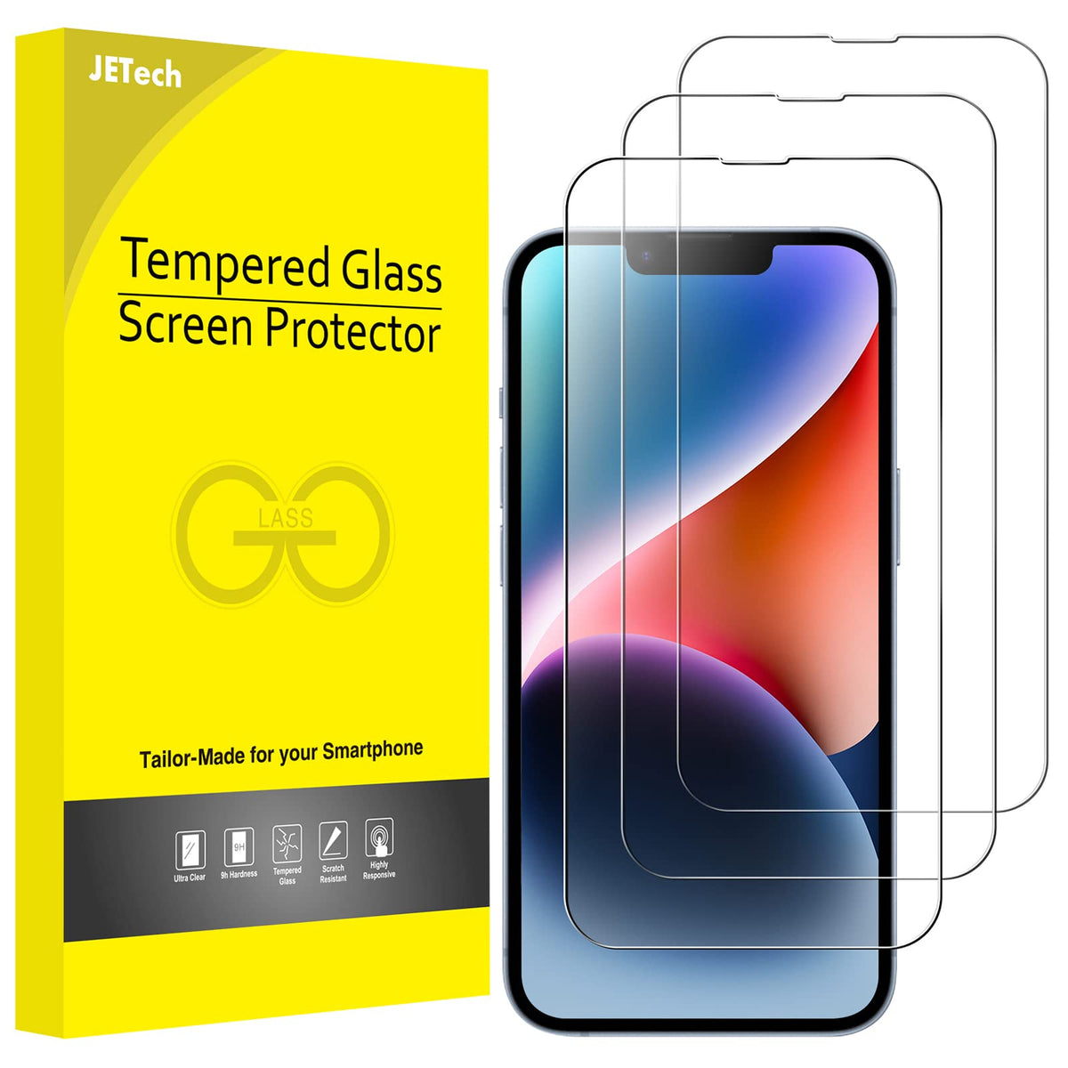 JETech Screen Protector for iPhone 18 Pro Max/17 Pro Max, 3-Pack