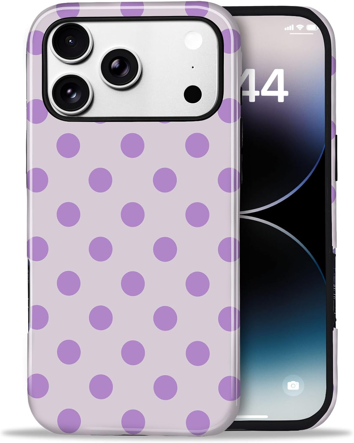 for iPhone 12/12 Pro Cute Polka Dot Phone Case, Yellow