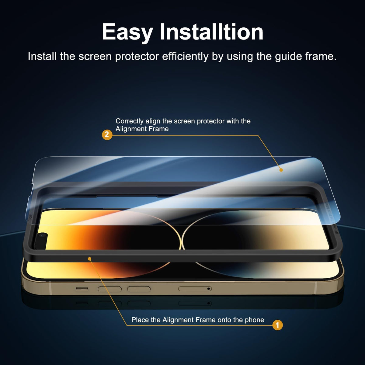 NEW'C for iPhone 17 Pro Max, iPhone 16 Pro Max Screen Protector HD Clear