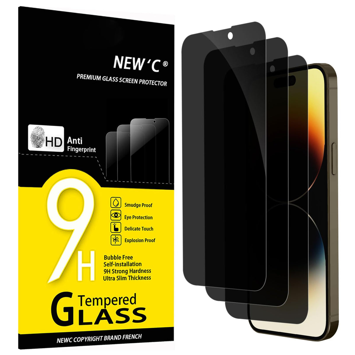 NEW'C for iPhone 17 Pro Max, iPhone 16 Pro Max Screen Protector HD Clear