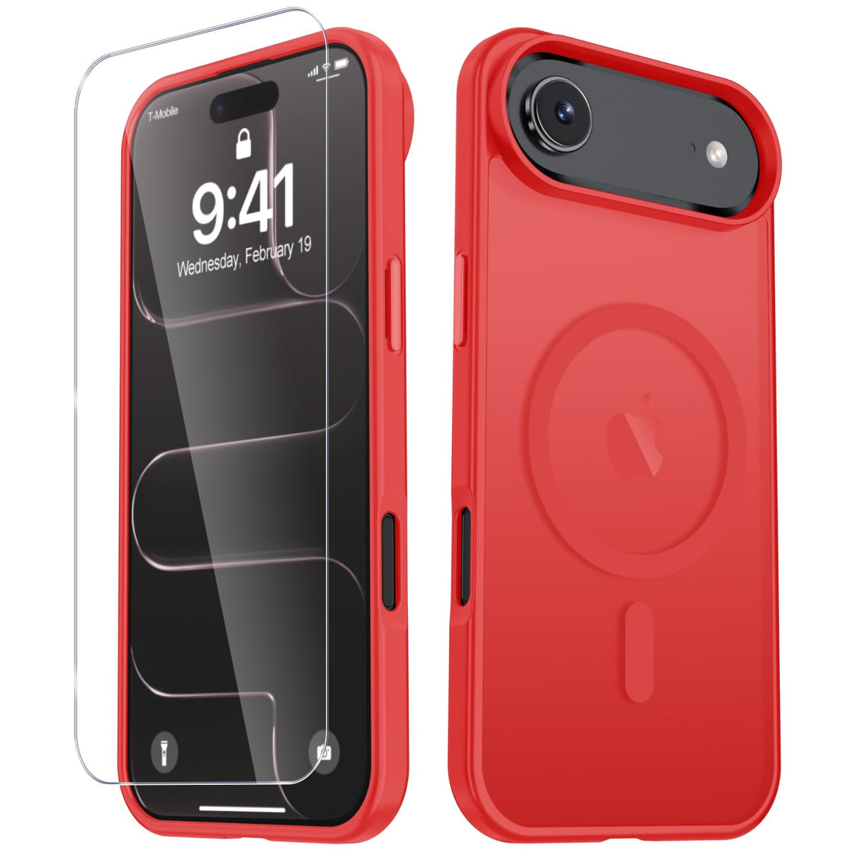 YENAPOON for iPhone 16 Plus Case, Matte Magnetic Phone Cover, Pink