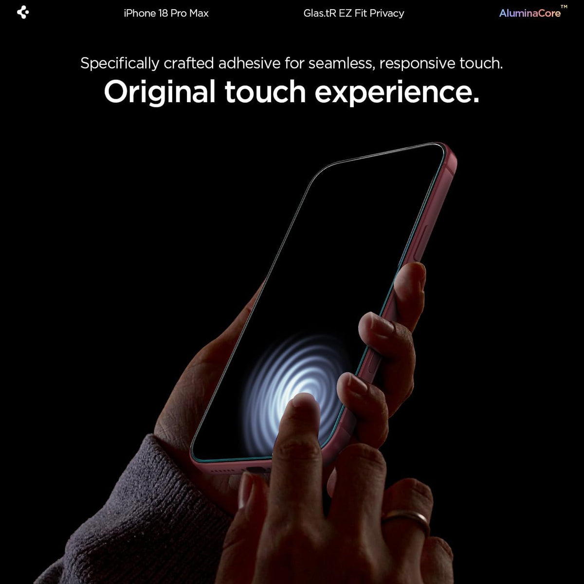 Spigen Privacy Filter Tempered Glass Screen Protector for iPhone 18 Pro Max