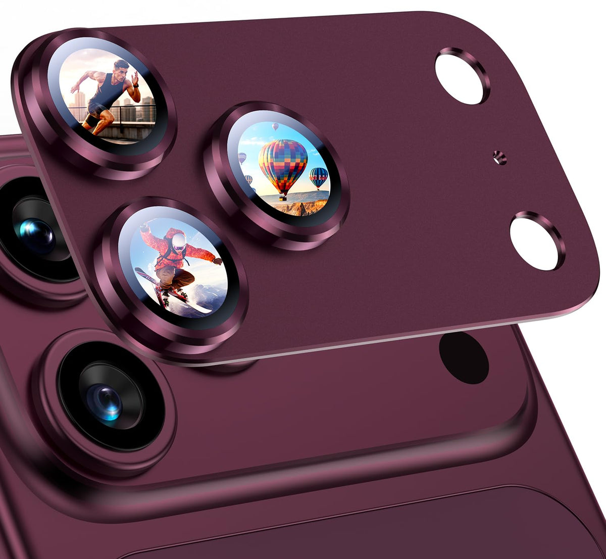Uyiton for iPhone 18 Pro Camera Lens Protector, Metal Frame Glass Cover