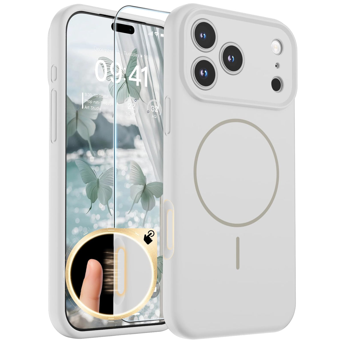 SUPFINE Silicone & Magnetic for iPhone 16 Pro Case