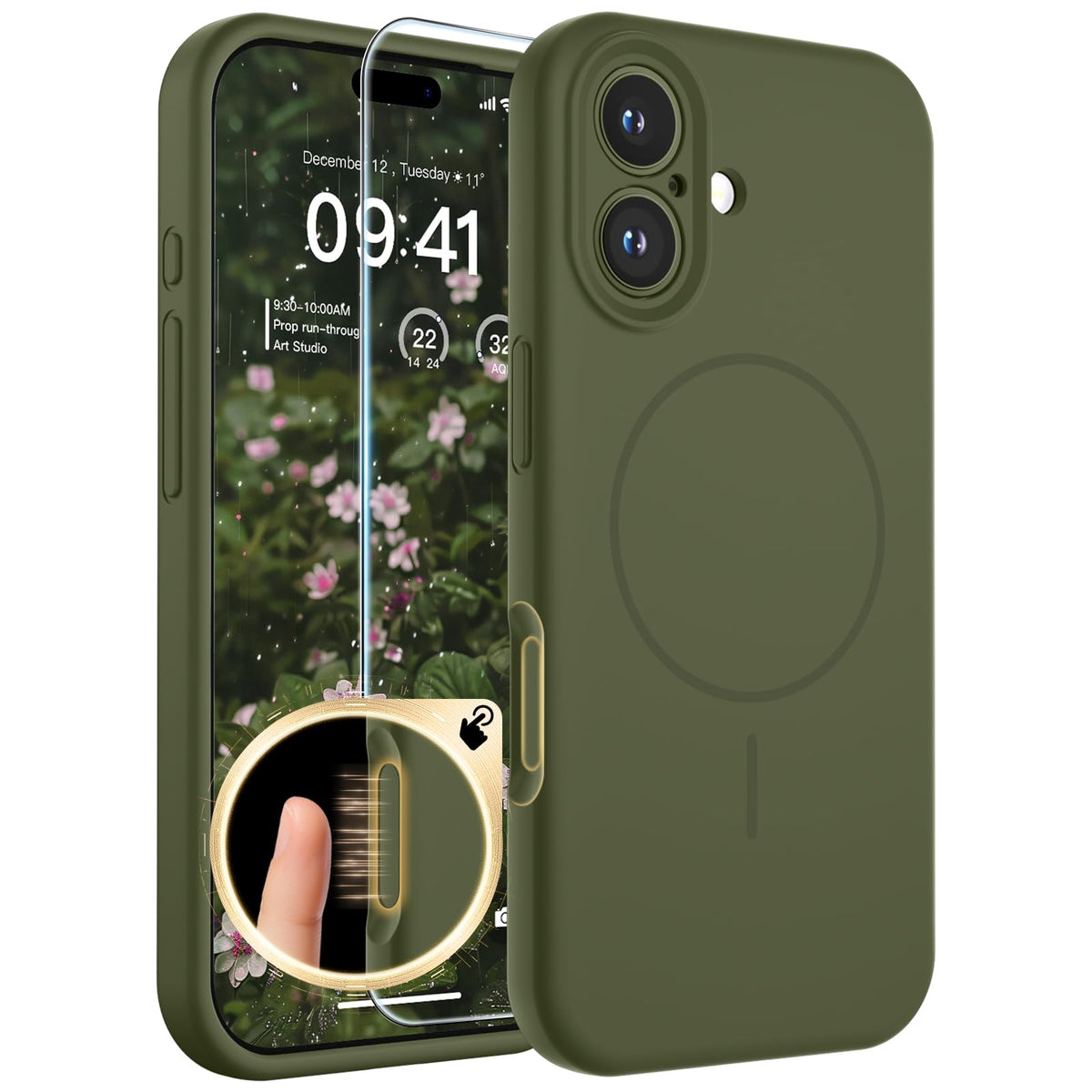 SUPFINE Silicone & Magnetic for iPhone 16 Pro Case