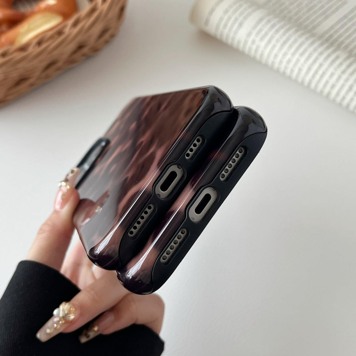 Longlayss Compatible with iPhone 15 Pro Case Tortoise Shell Phone Case