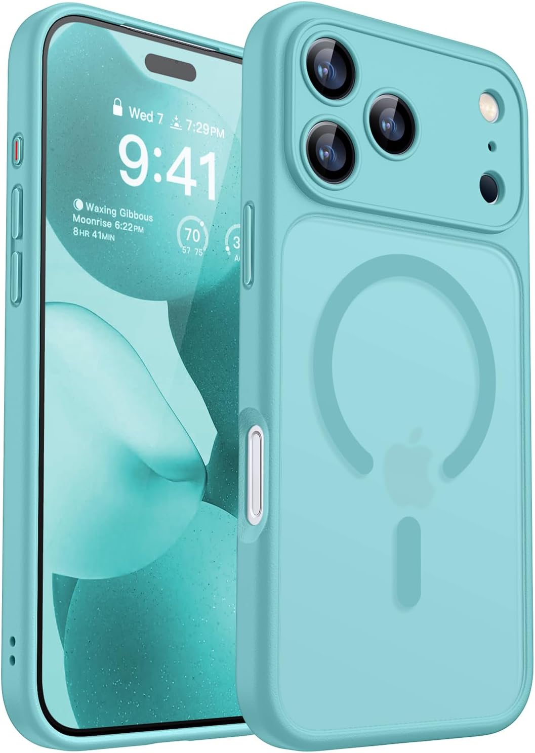 CANSHN Magnetic Shockproof for iPhone 16 Plus Case, Deep Green