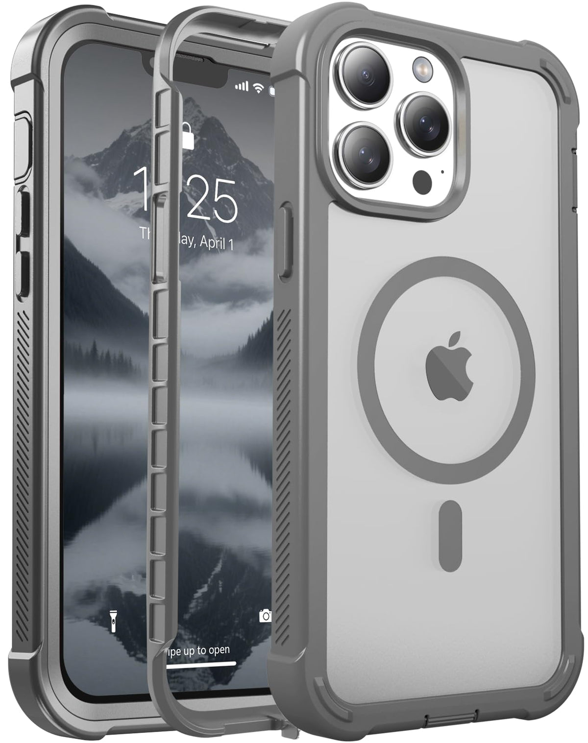 jaroco Magnetic for iPhone 15 Case Heavy Duty Protection Black