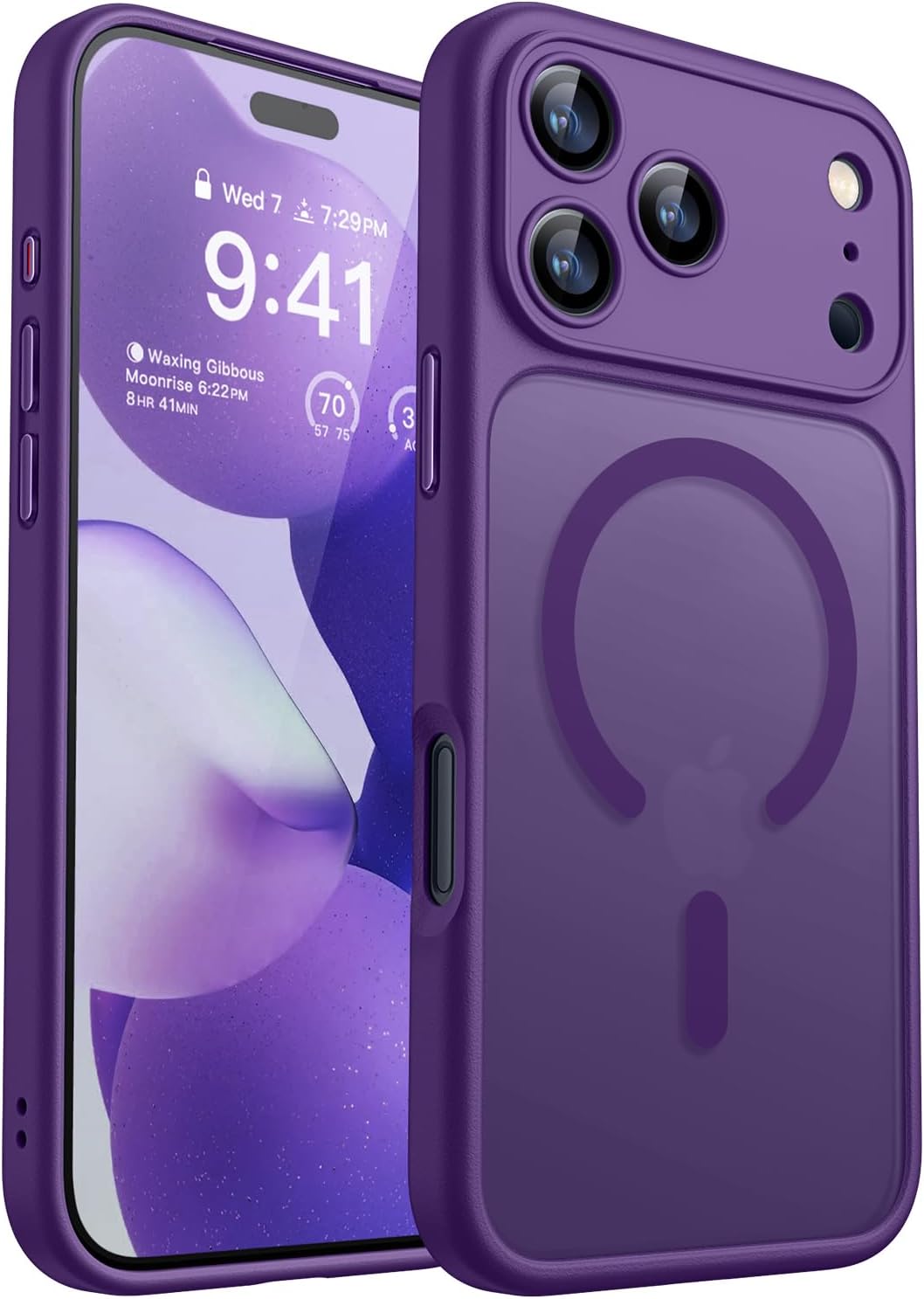CANSHN Magnetic Shockproof for iPhone 16 Plus Case, Deep Green