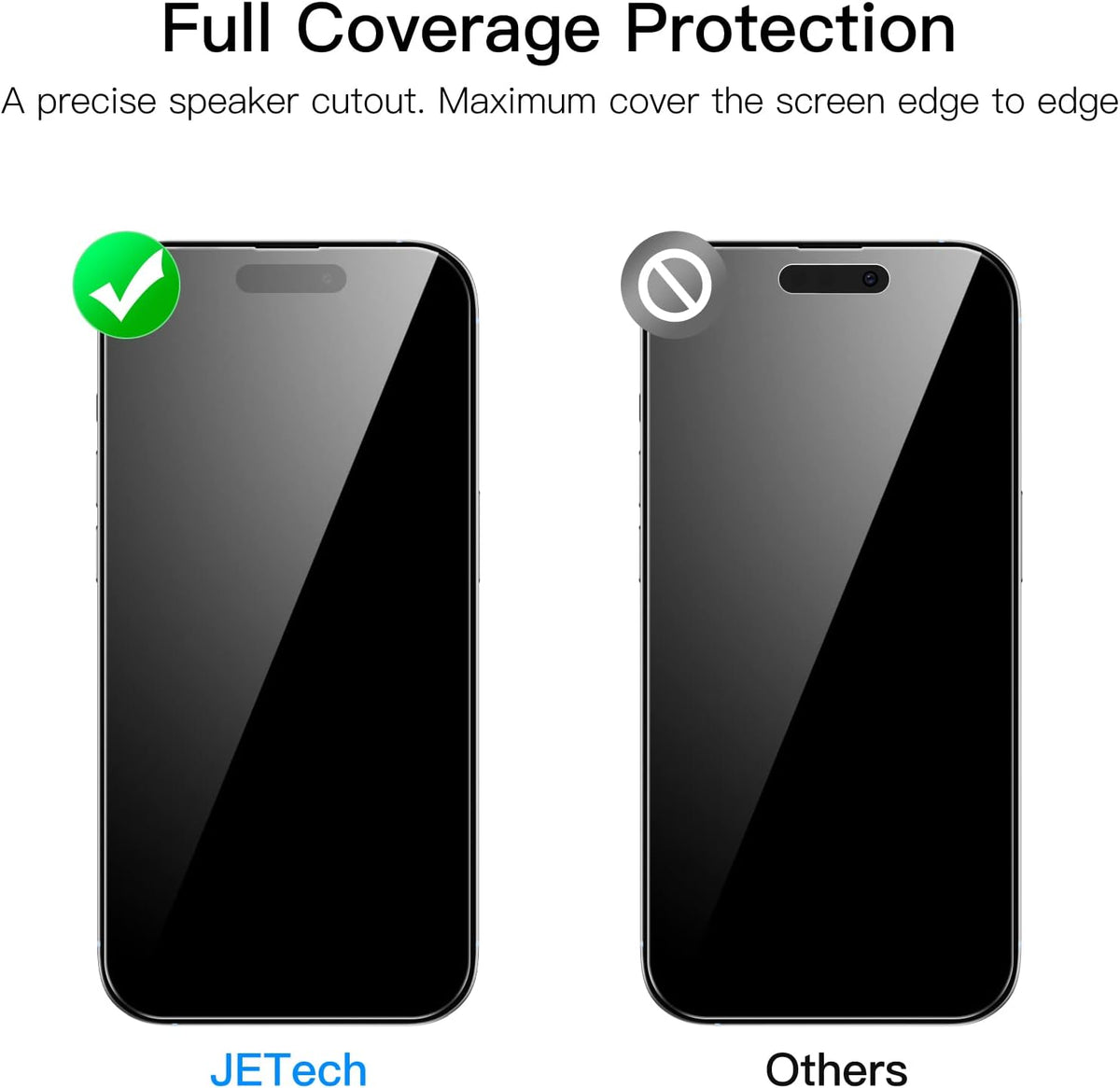 JETech Screen Protector for iPhone SE 3/2 (2022/2020), 3-Pack