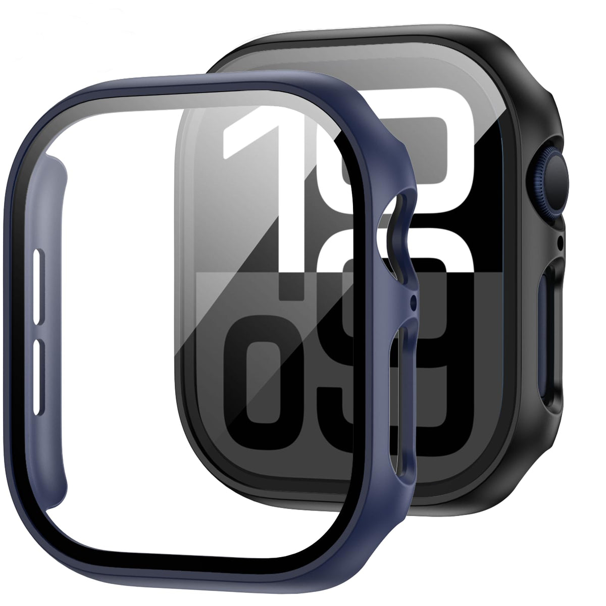 JZK Screen Protector Case for Apple Watch Series 11/10 42mm,Carbon Fibre
