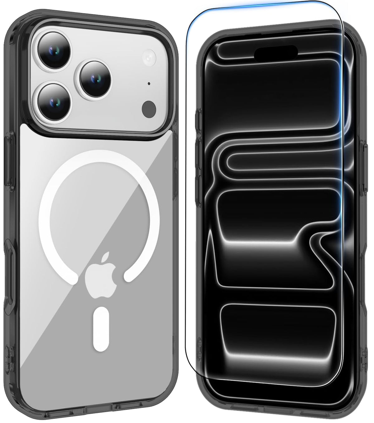 Temdan for iPhone AIR Case with Screen Protector Beige