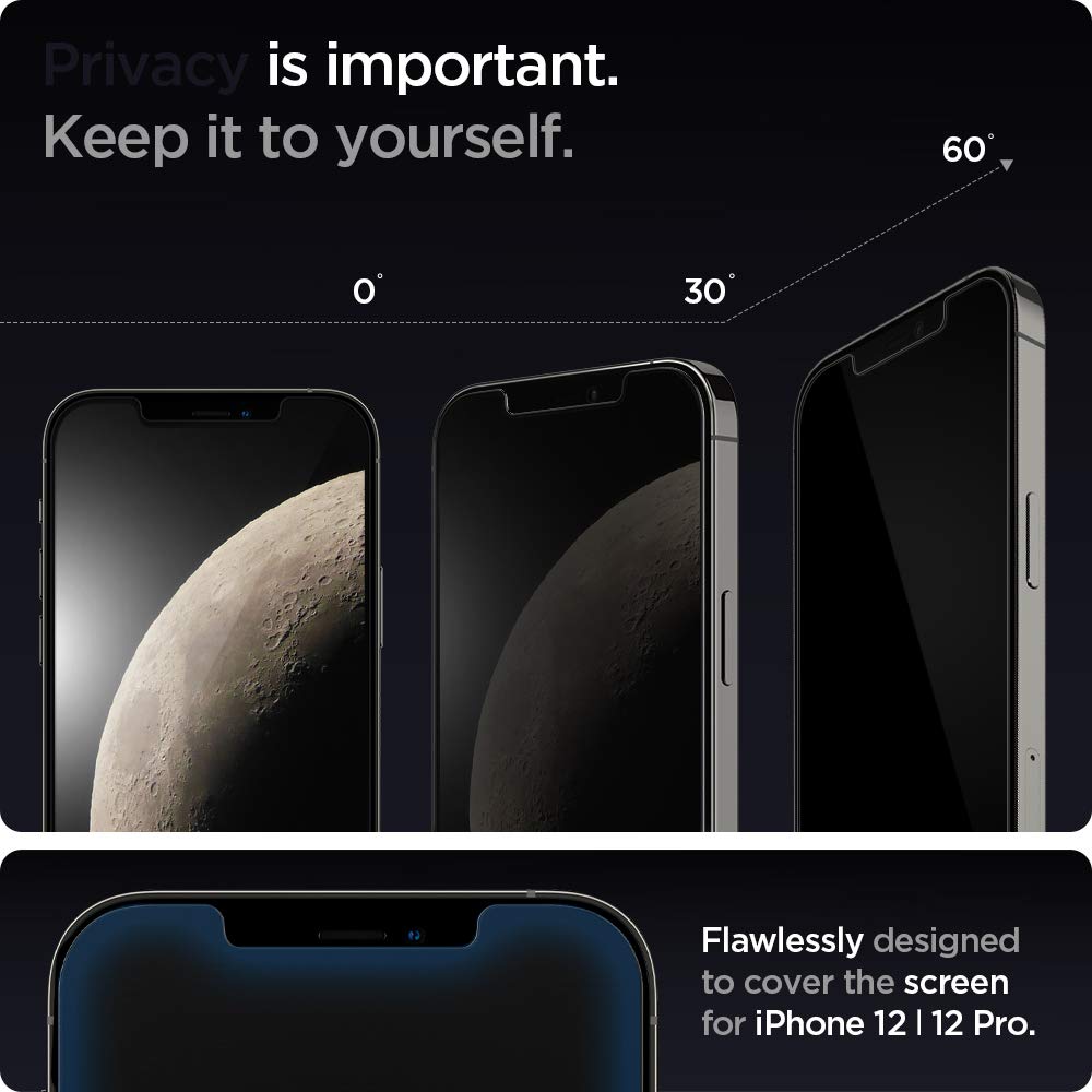 Spigen Privacy Filter Tempered Glass Screen Protector for iPhone 18 Pro Max
