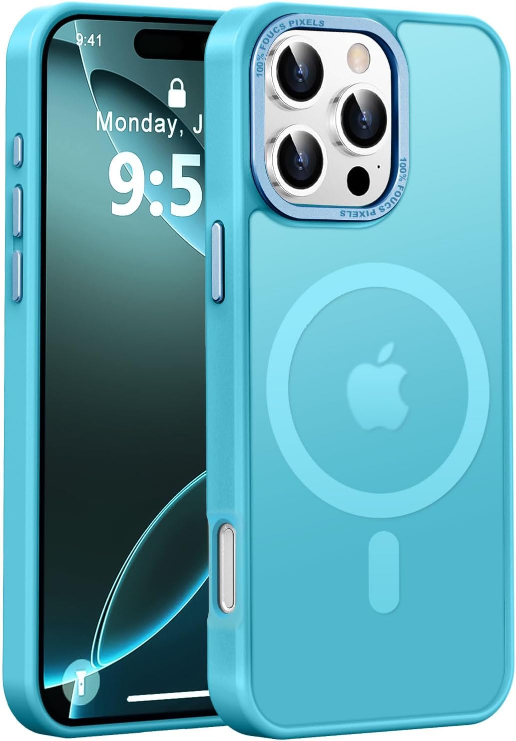 Newfuture Magnetic for iPhone Air Case Matte Shockproof, Light Blue