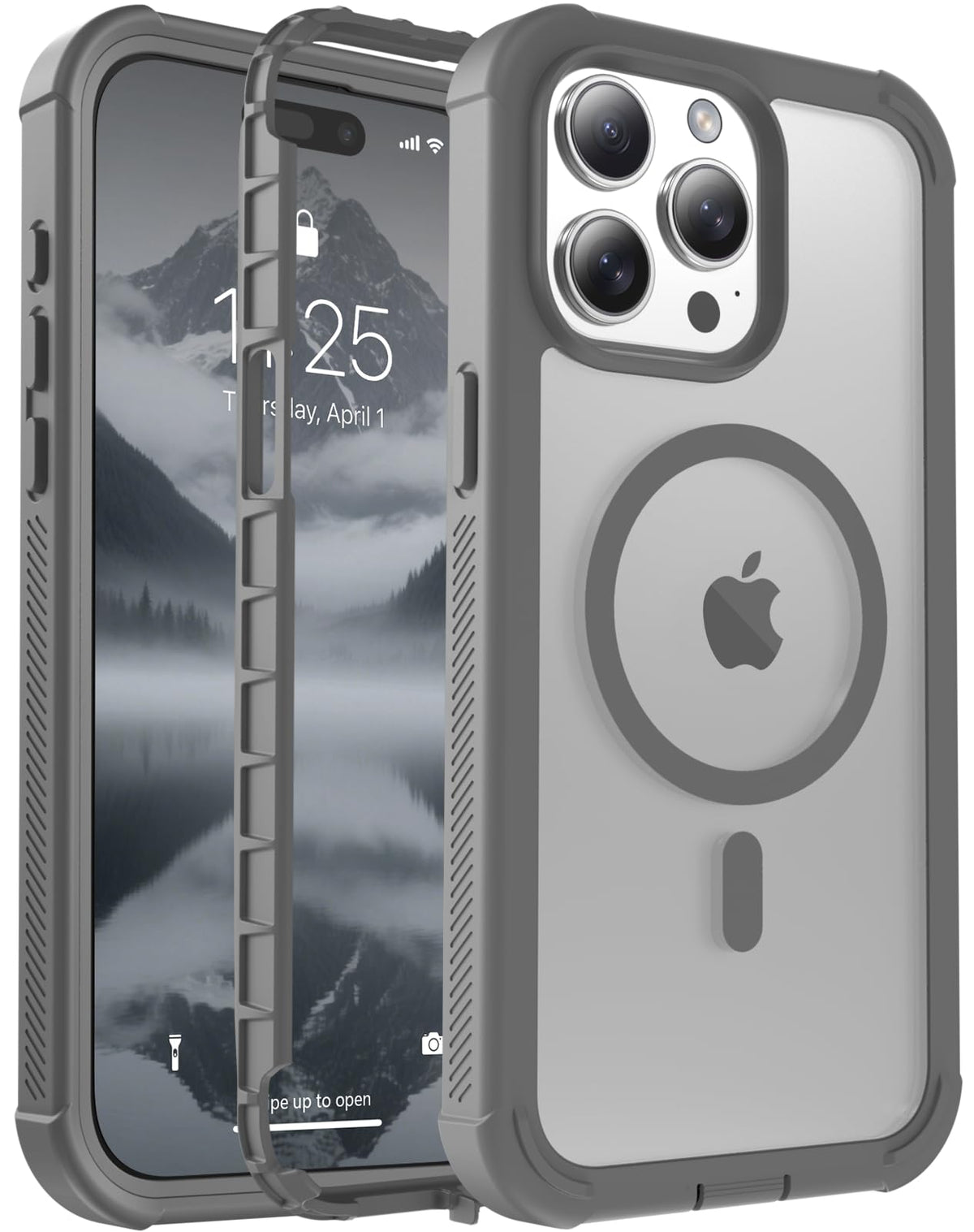 jaroco Magnetic for iPhone 15 Case Heavy Duty Protection Black
