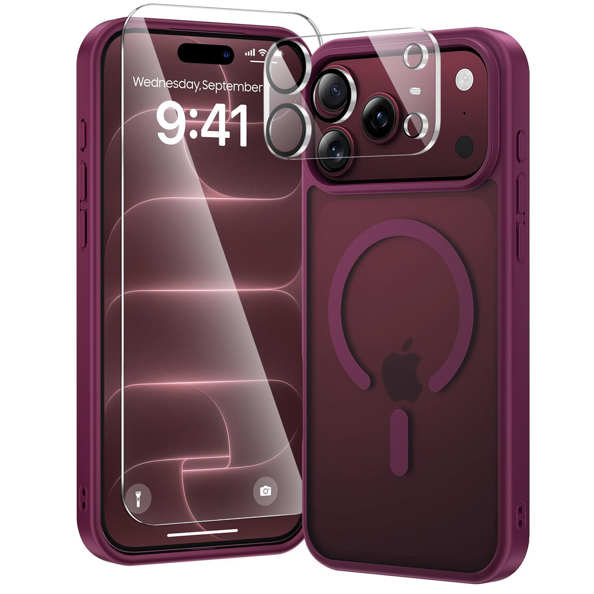 toushion 3 in 1 for iPhone 15 Plus Case Transparent