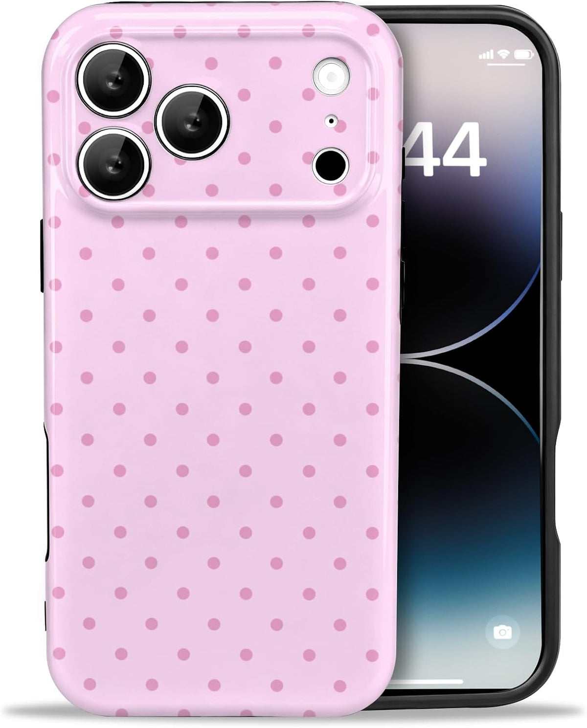 for iPhone 12/12 Pro Cute Polka Dot Phone Case, Yellow