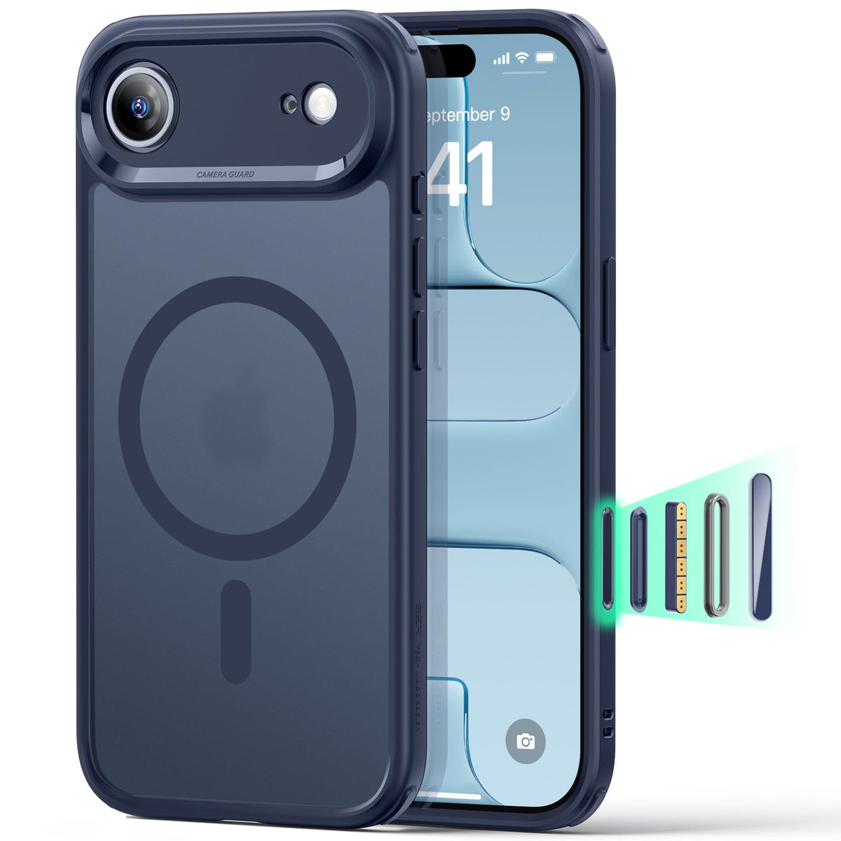 ESR Classic Hybrid for iPhone 18 Pro Max/17 Pro Max Case, Frosted Black
