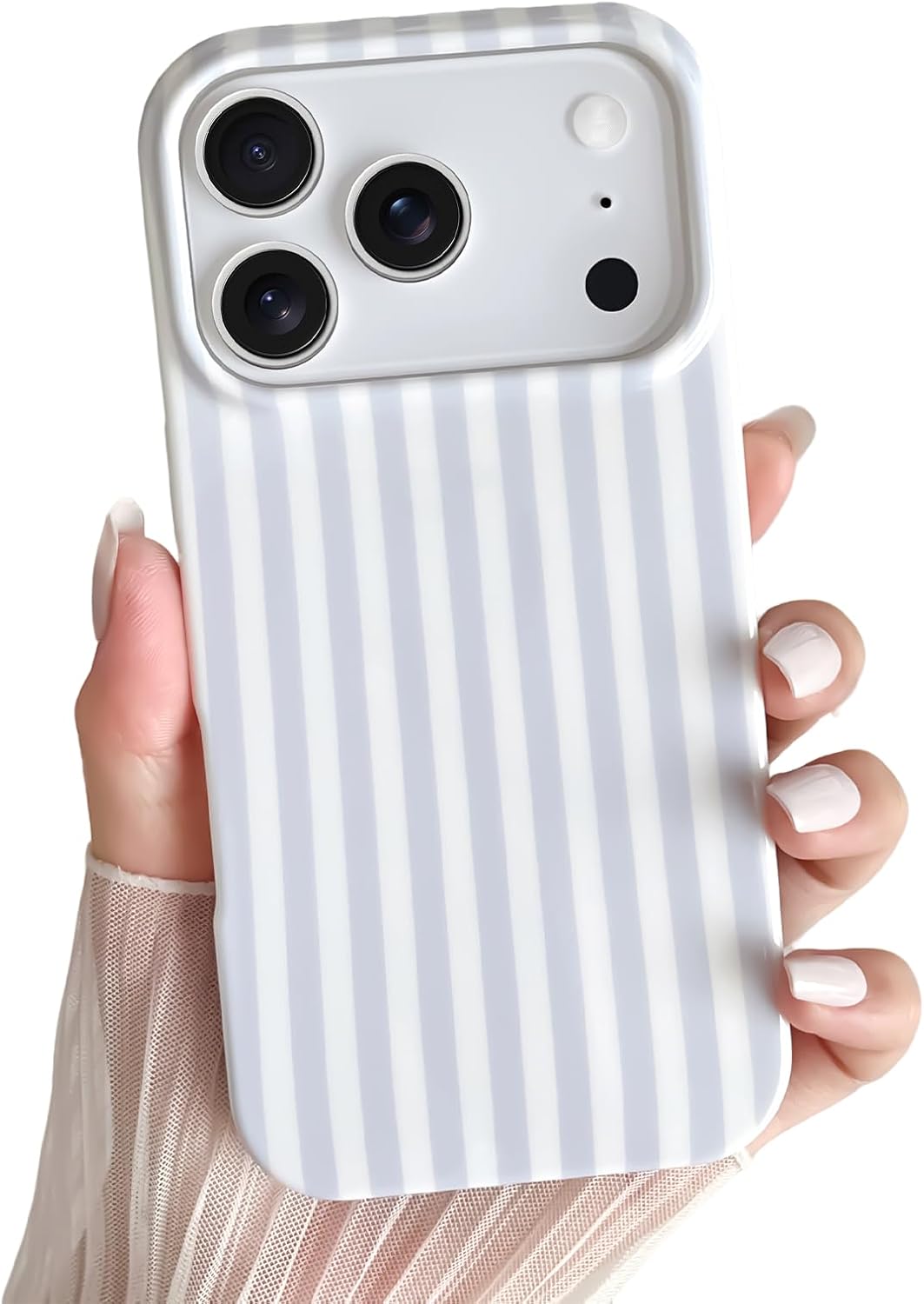 Yeddabox for iPhone 17 Pro Max Case Cute Striped Phone Case Soft TPU Slim Shockproof Phone Cover for Women Girls, Pink