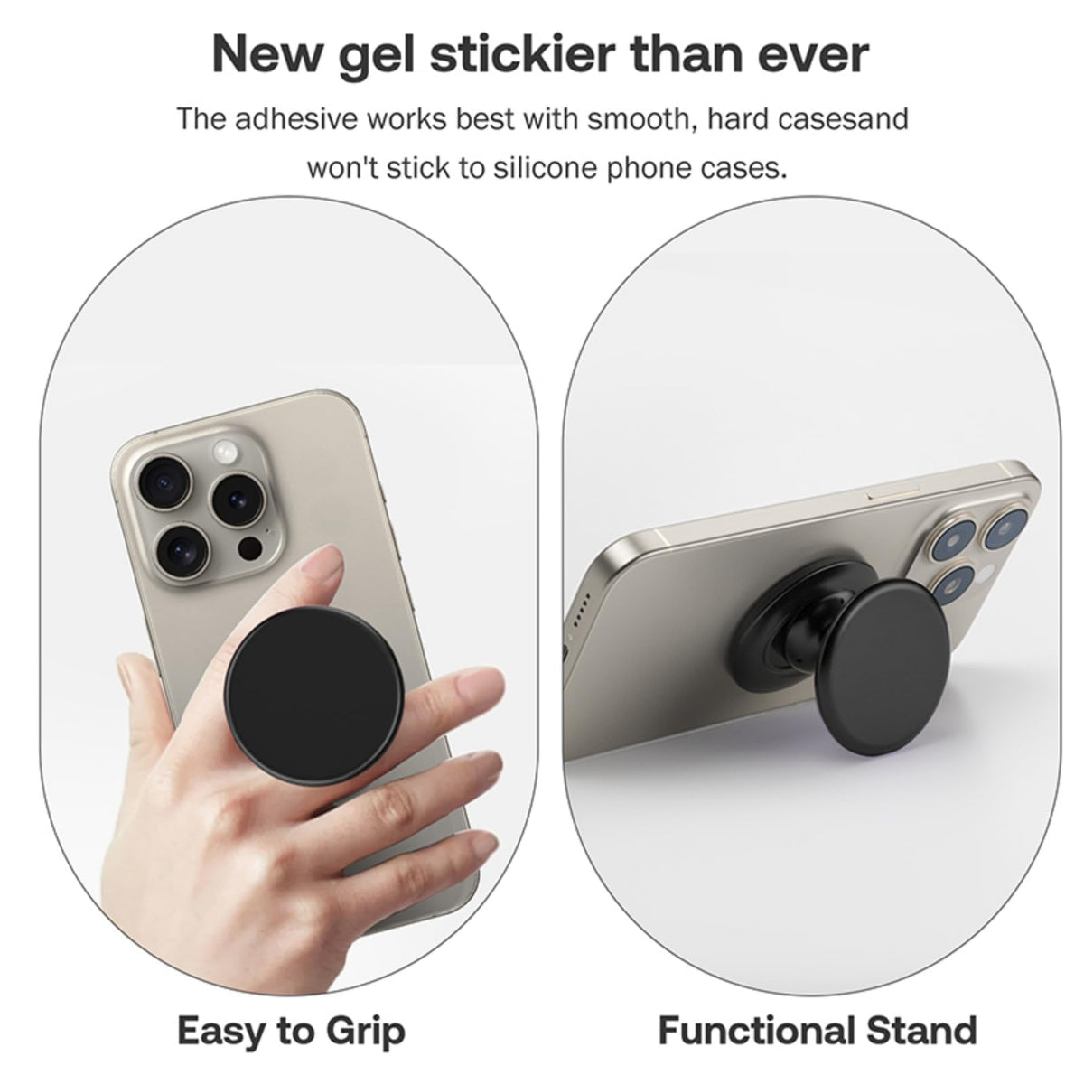 Grippopso Expandable Collapsible Mobile Phone Grip Stand Holder, Sky Blue