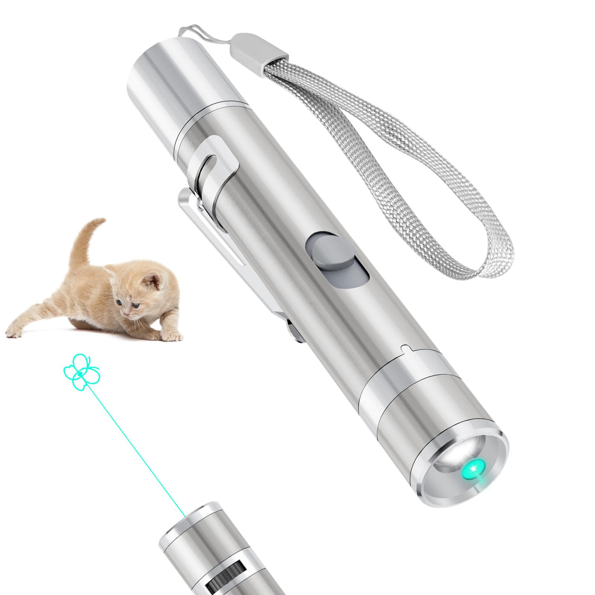 TBTeek Cat Toys, Rechargeable, 3 Light Modes & 5 Fun Patterns