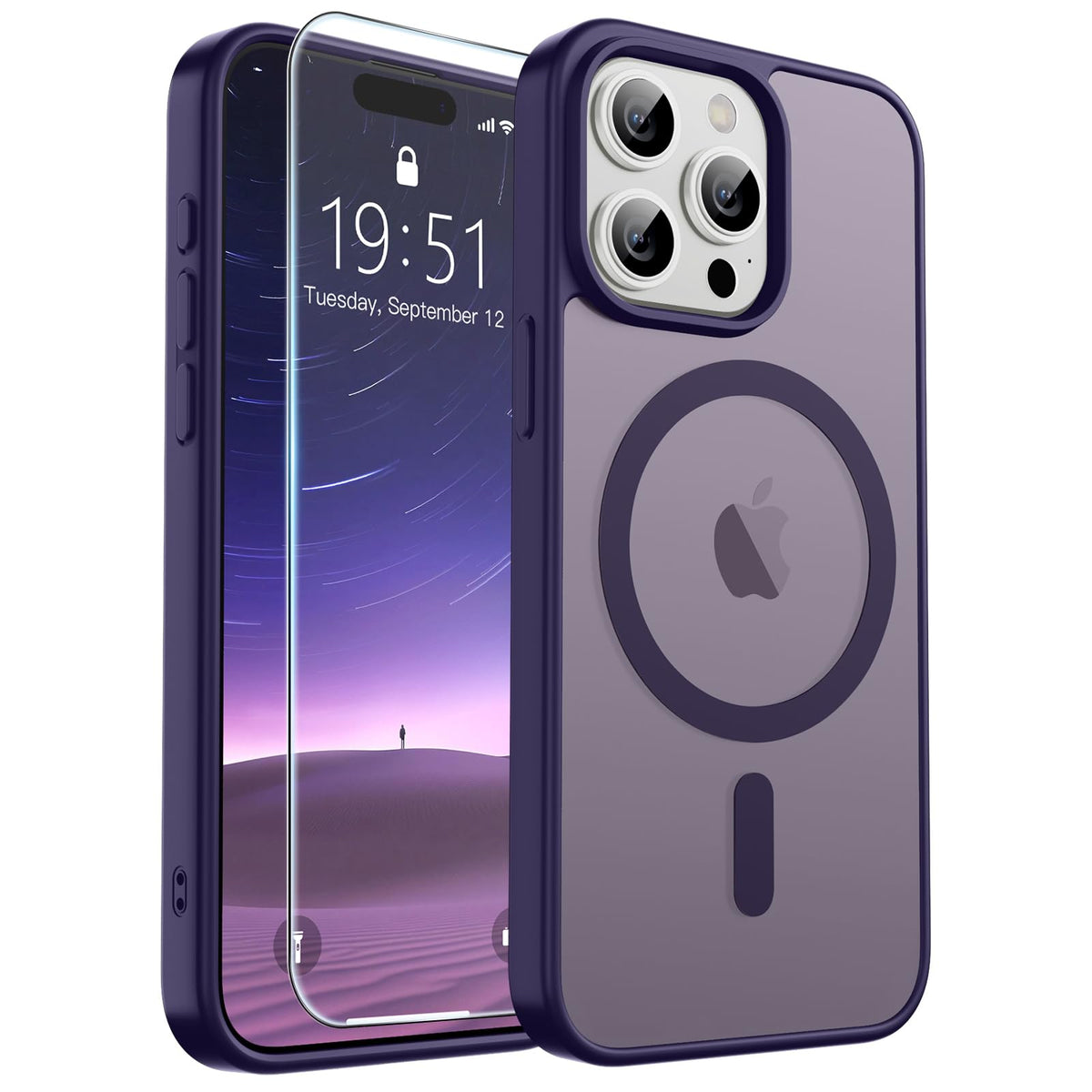 SUPFINE Magnetic for iPhone 13 Case/iPhone 14 Case Black