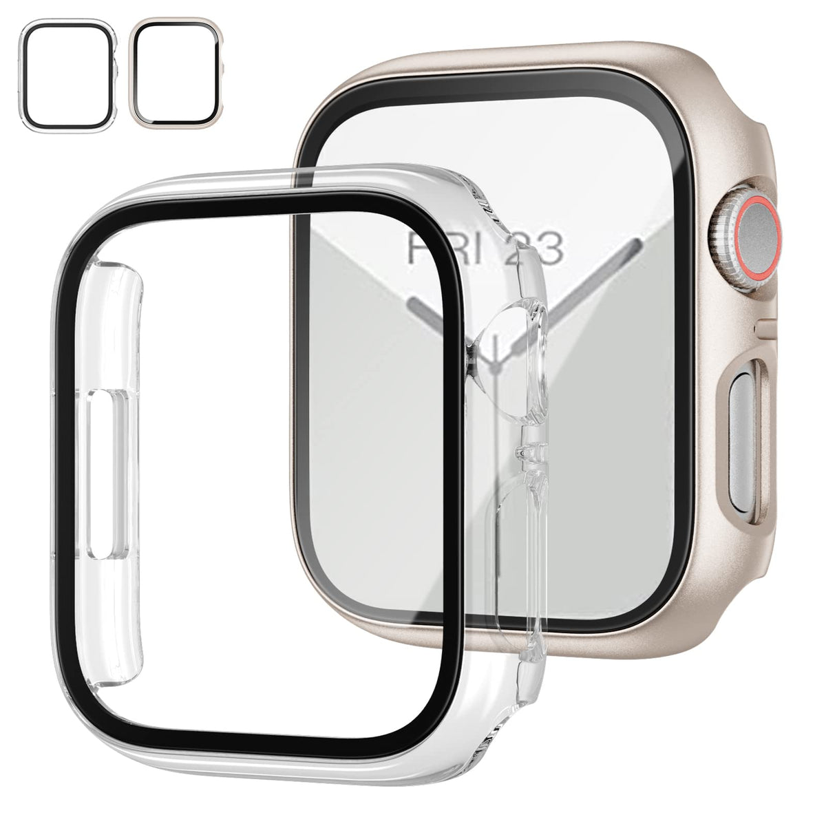 JZK Screen Protector Case for Apple Watch Series 11/10 42mm,Carbon Fibre