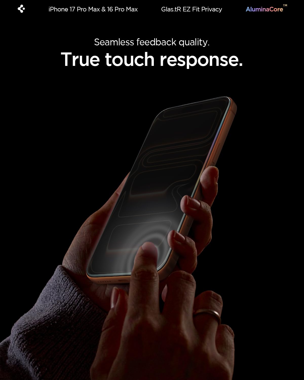 Spigen Privacy Filter Tempered Glass Screen Protector for iPhone 18 Pro Max