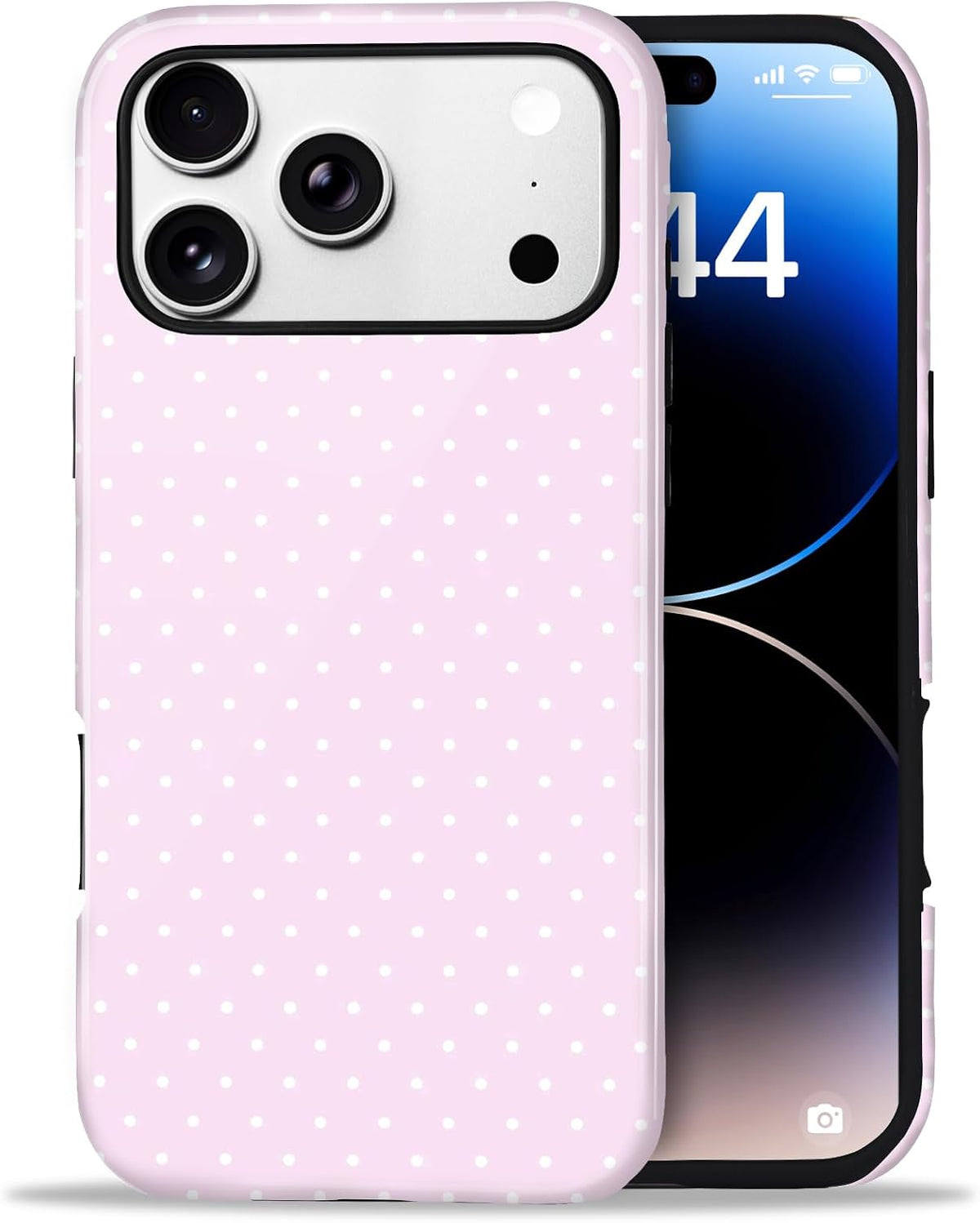 for iPhone 12/12 Pro Cute Polka Dot Phone Case, Yellow