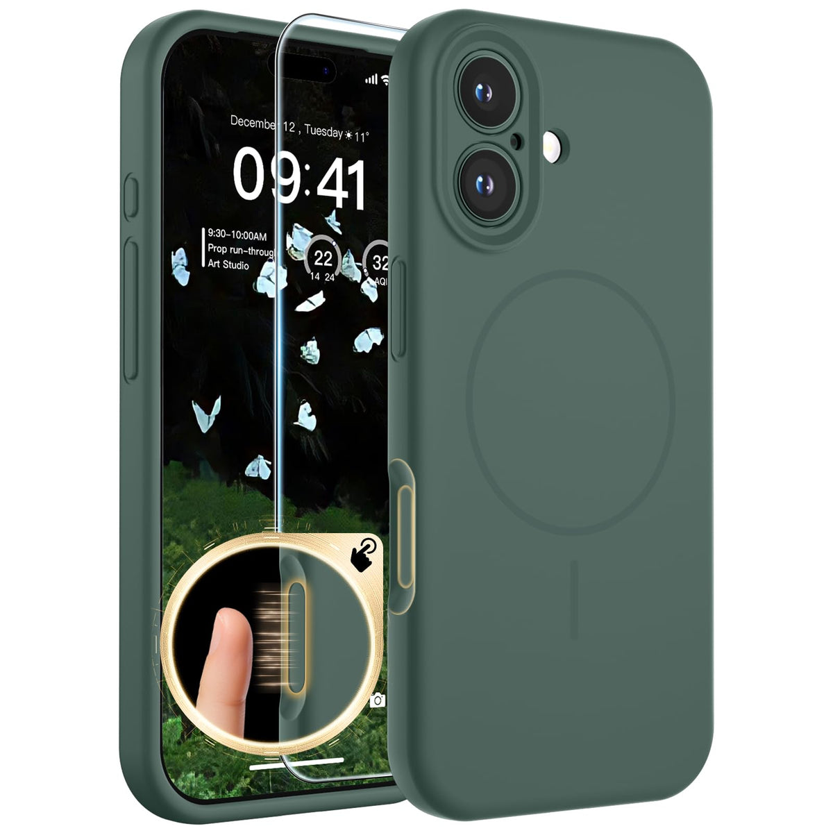 SUPFINE Silicone & Magnetic for iPhone 16 Pro Case