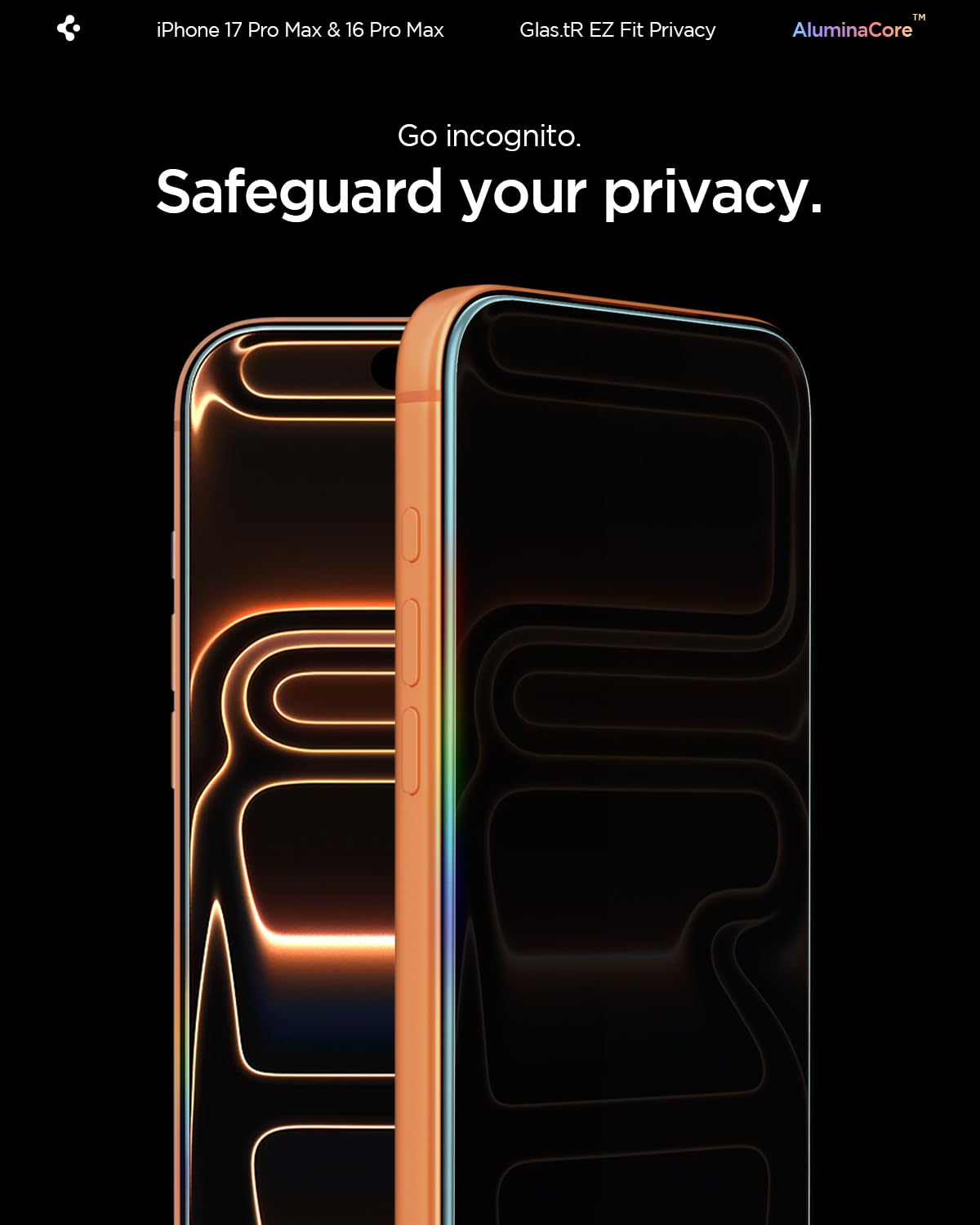 Spigen Privacy Filter Tempered Glass Screen Protector for iPhone 18 Pro Max