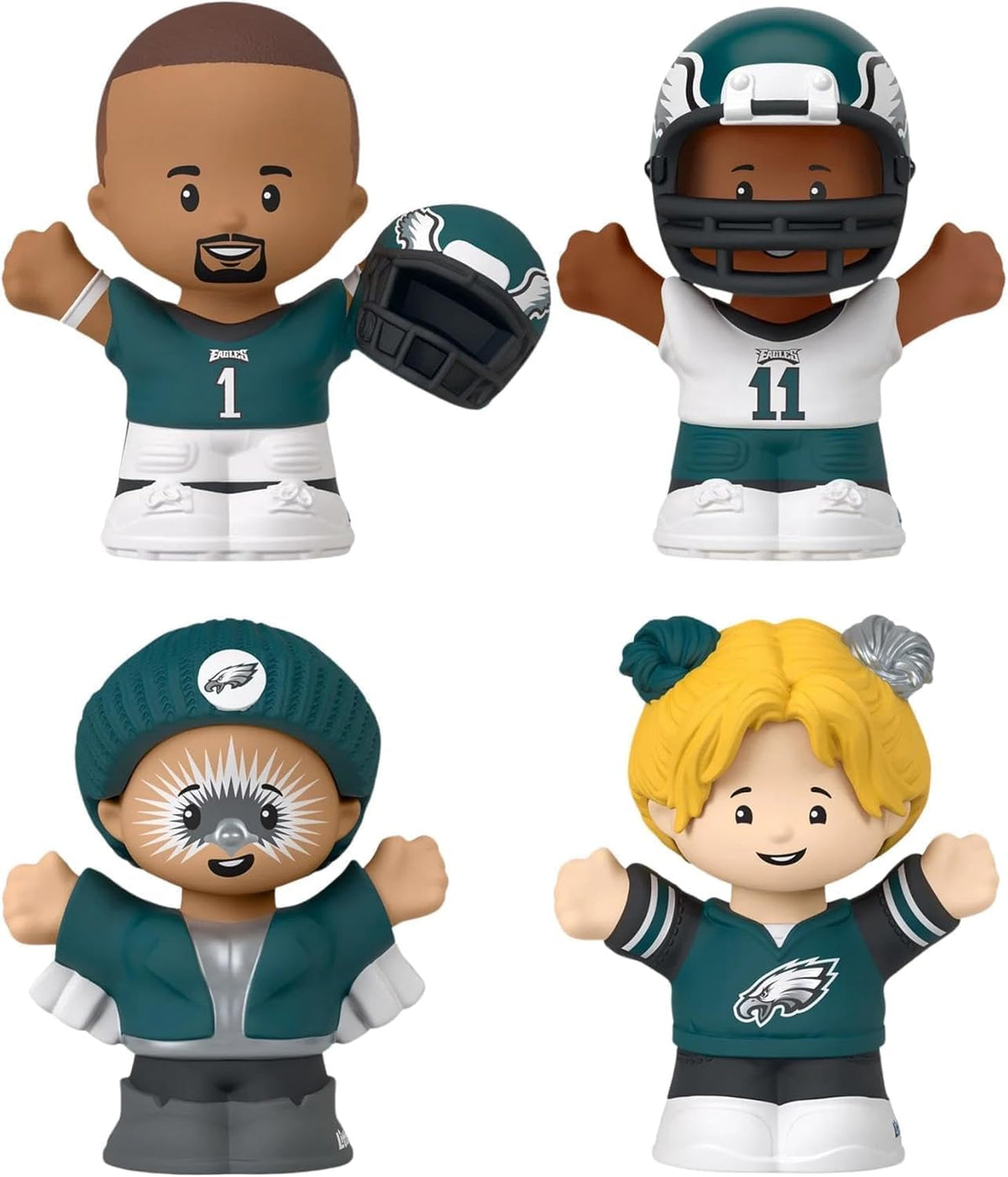 Eagles Little People Collector 4 Pack Figure Set Featuring Jalen Hurts Plus