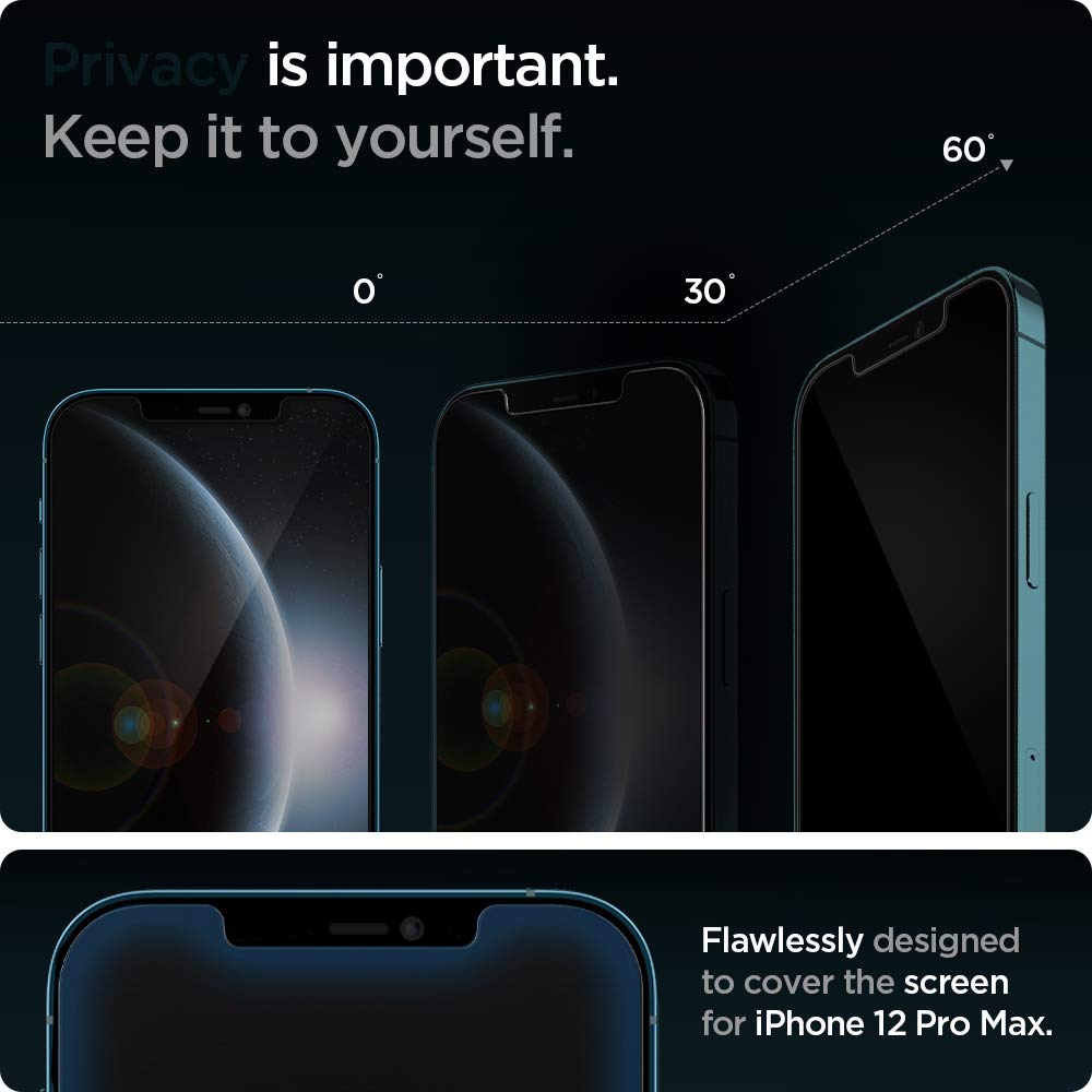 Spigen Privacy Filter Tempered Glass Screen Protector for iPhone 18 Pro Max
