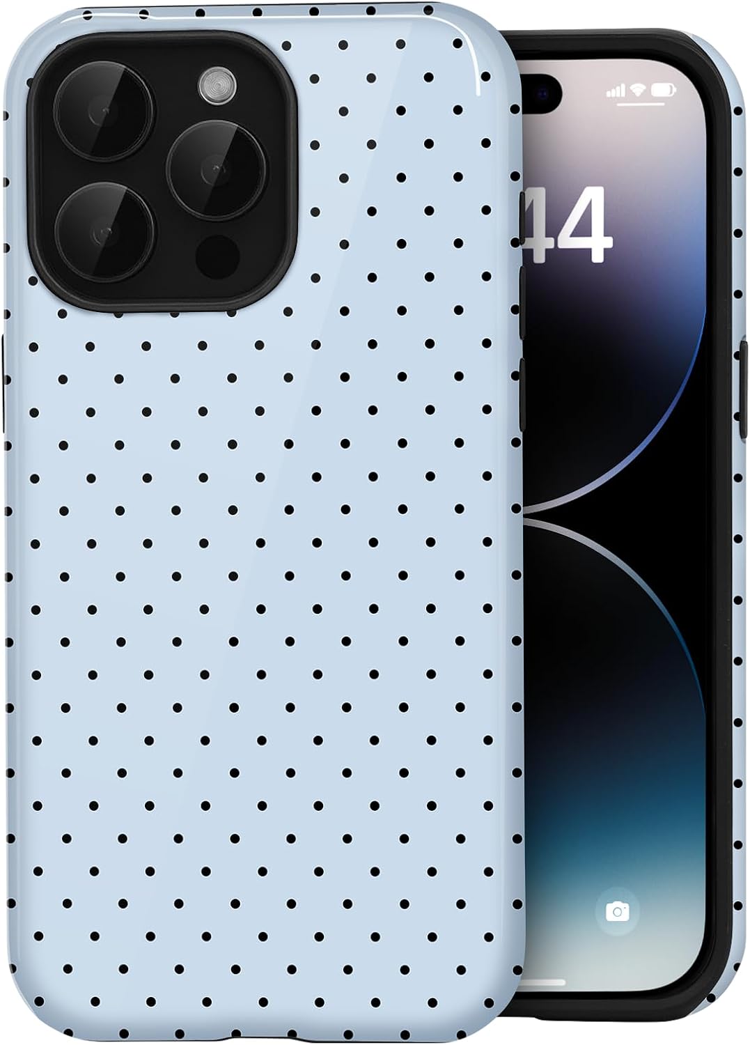 for iPhone 12/12 Pro Cute Polka Dot Phone Case, Yellow