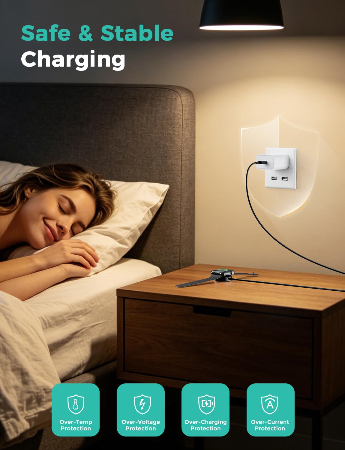 2026 Upgraded USB C for Apple Watch Charger Magnetic Charging Cable Portable Wireless Charging Compatible with iWatch Series 12/11/10/9/8/7/6/5/4/3/2-White