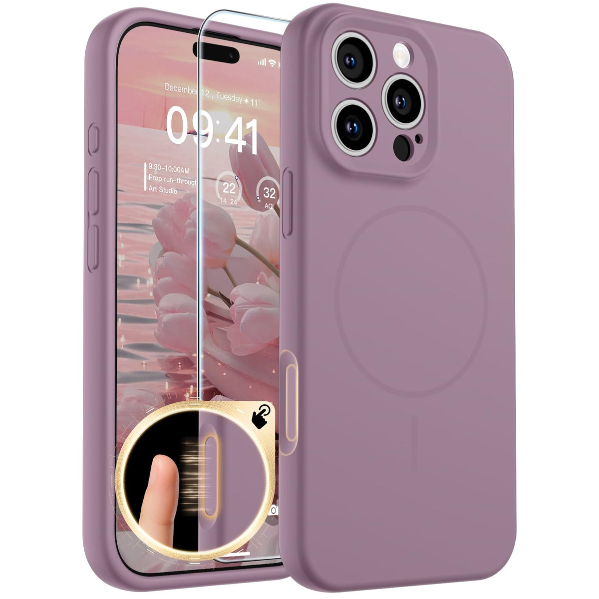 SUPFINE Silicone & Magnetic for iPhone 16 Pro Case