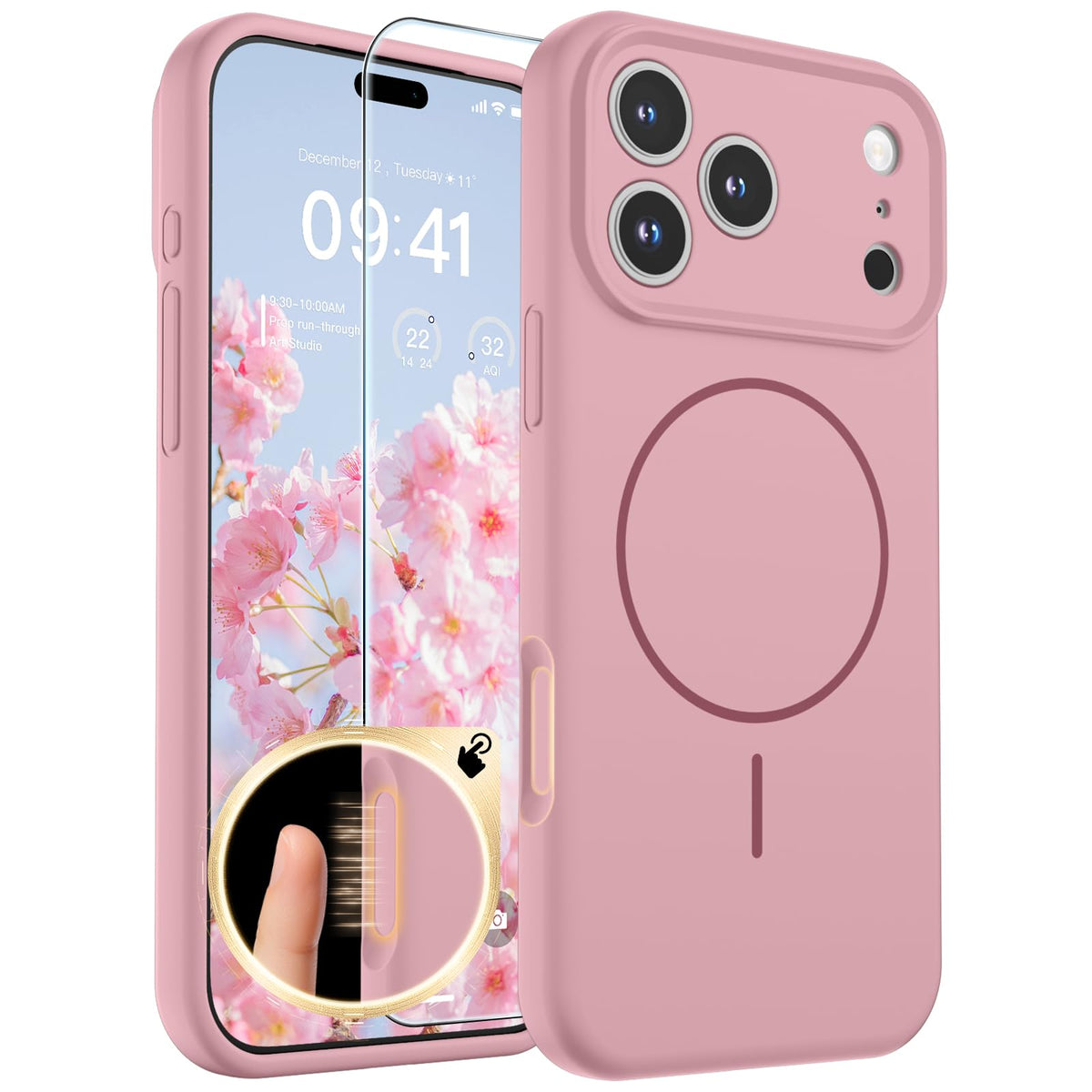 SUPFINE Silicone & Magnetic for iPhone 16 Pro Case