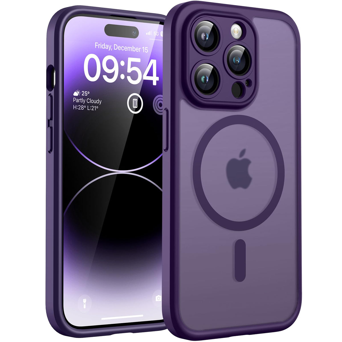 TOCOL for iPhone 13 Pro Max Case, Compatible with MagSafe, Black