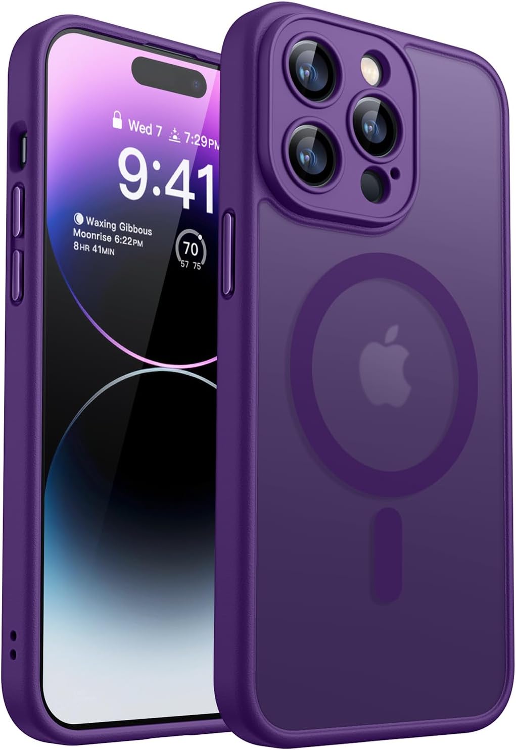 CANSHN Magnetic Shockproof for iPhone 16 Plus Case, Deep Green