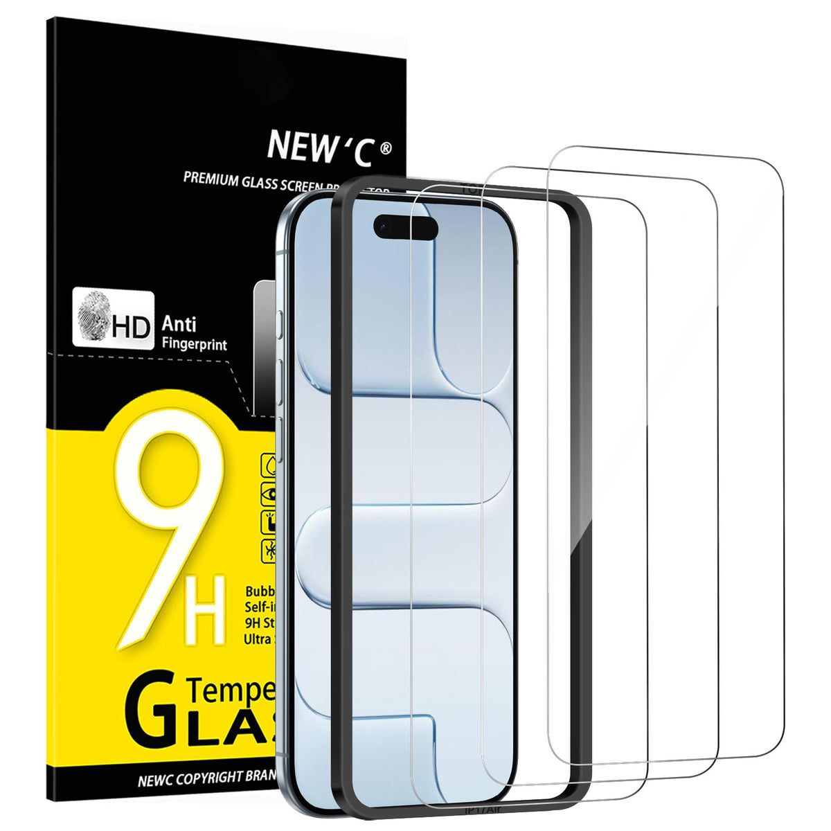 NEW'C for iPhone 17 Pro Max, iPhone 16 Pro Max Screen Protector HD Clear