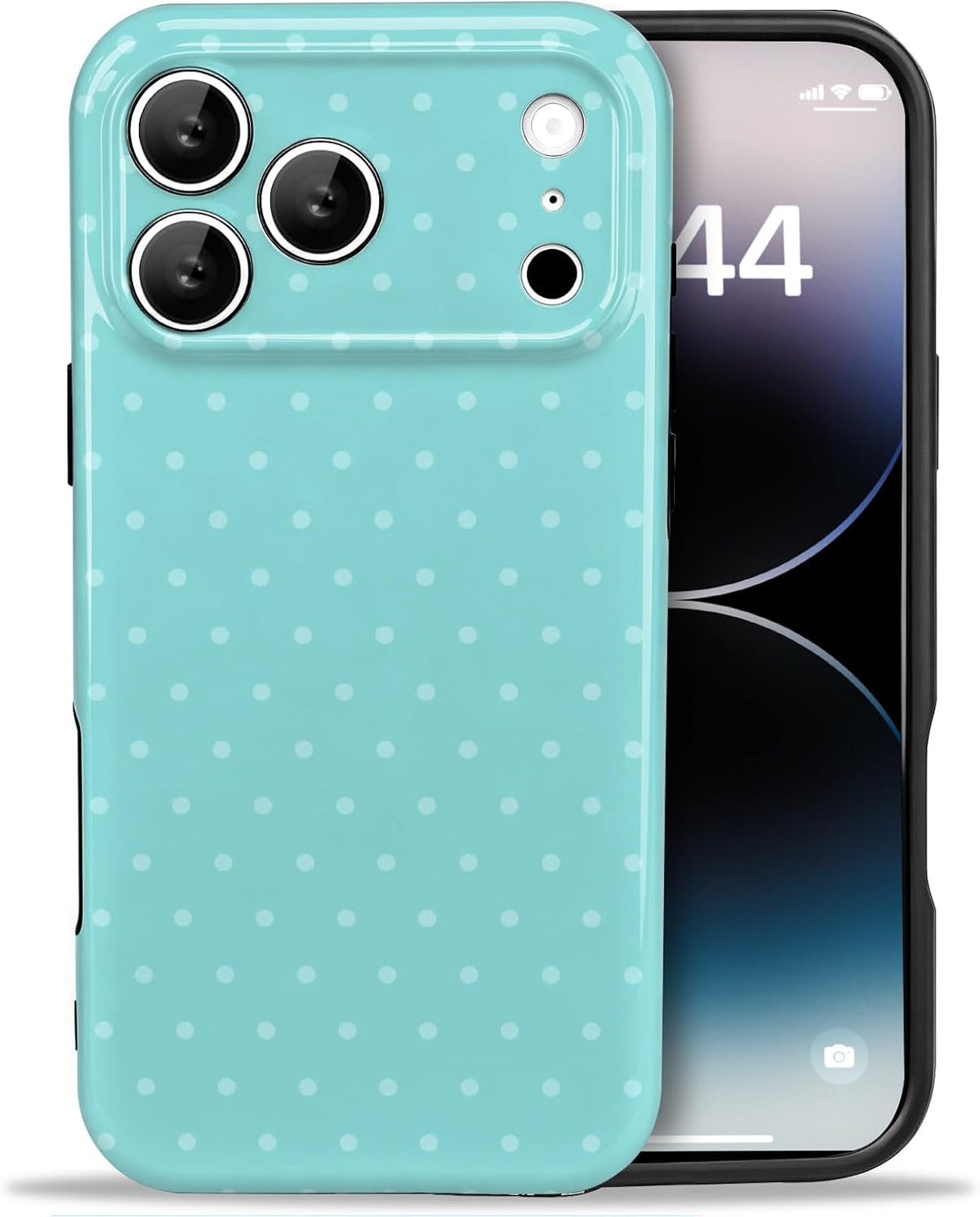 for iPhone 12/12 Pro Cute Polka Dot Phone Case, Yellow
