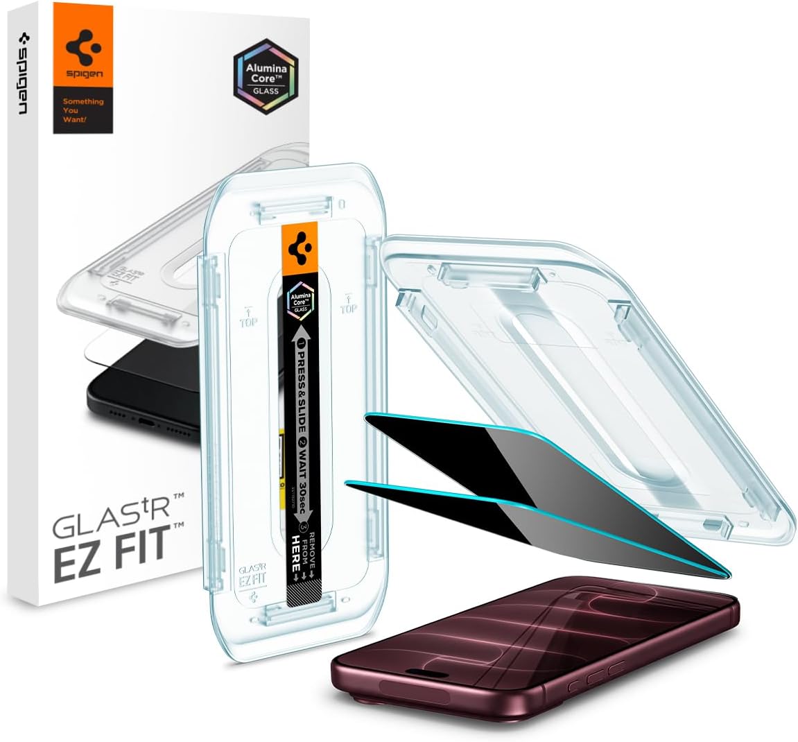 Spigen Privacy Filter Tempered Glass Screen Protector for iPhone 18 Pro Max