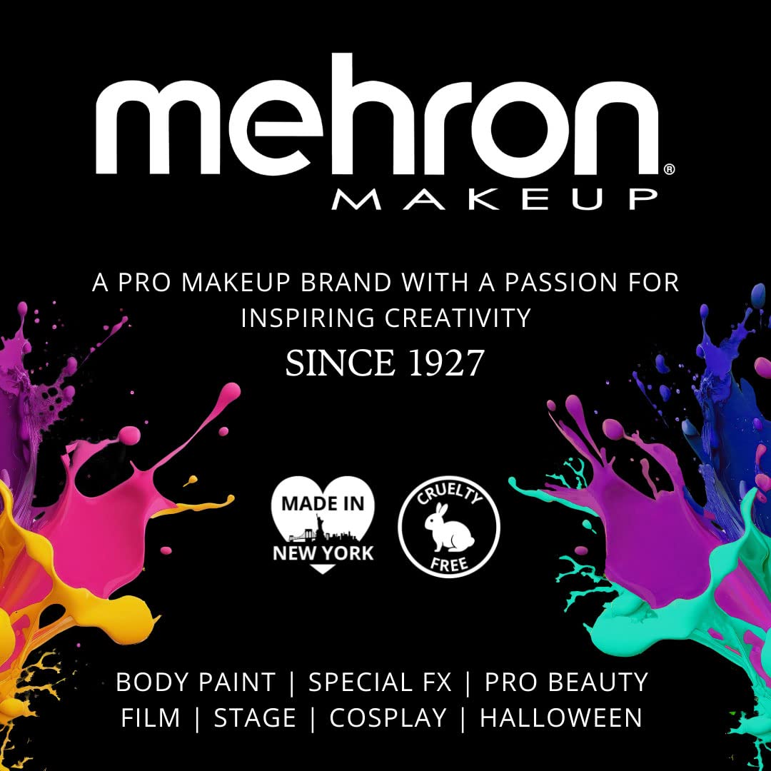 Mehron Makeup Paradise AQ - WHITE, Water-Activated Face & Body Paint