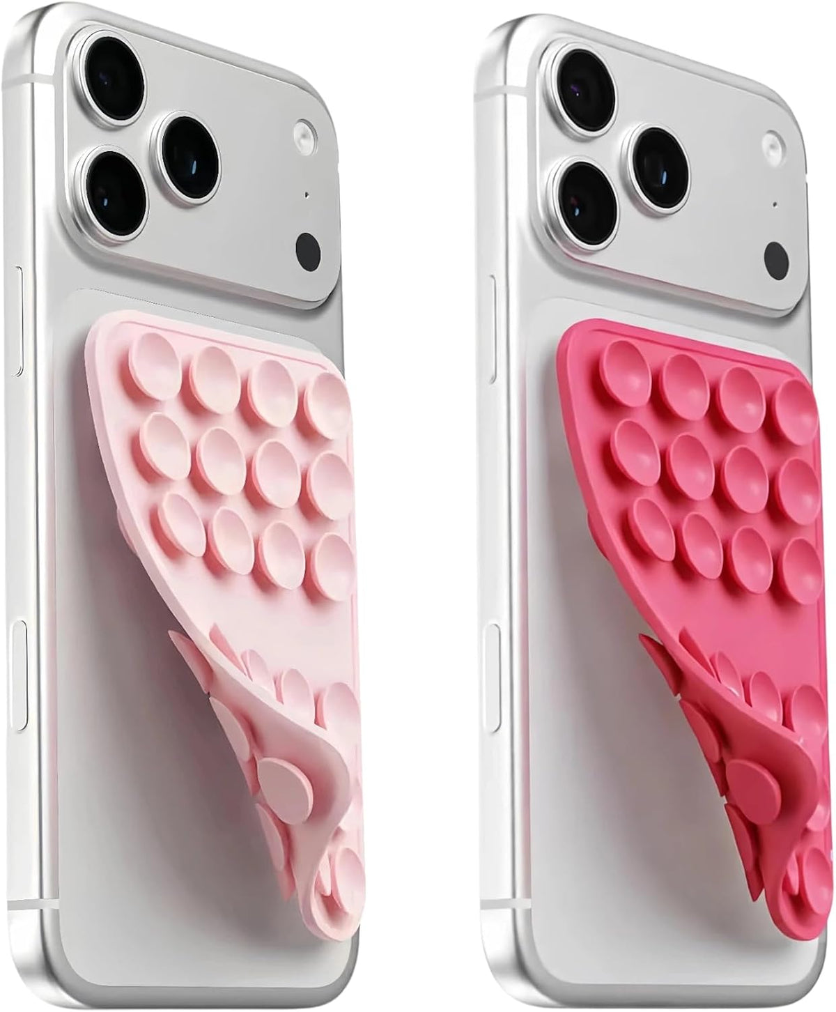 Upgraded Double Sided Silicone Suction Phone Case Detachable Mount, White