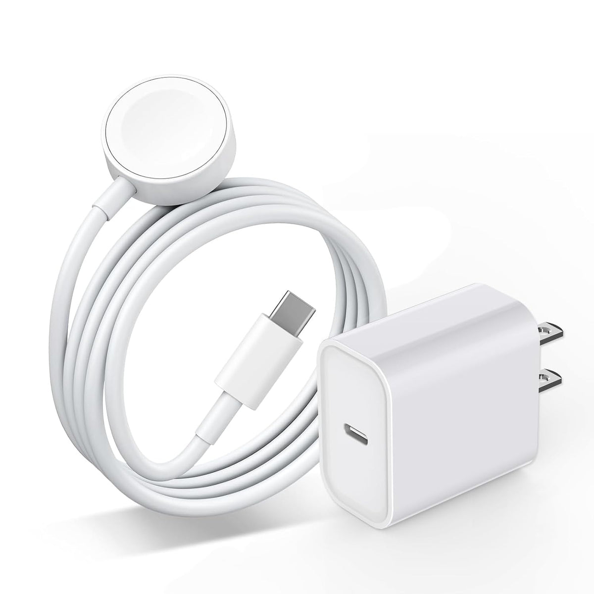 Fast Charger for Apple Watch Charger, USB C iPhone Watch Charger Plug Adapter & Long 6.6FT iWatch Portable Wireless Fast Charging Cable Cord Compatible with Apple Watch Series 10/9/8/7/SE/6/5/4/3/2/1